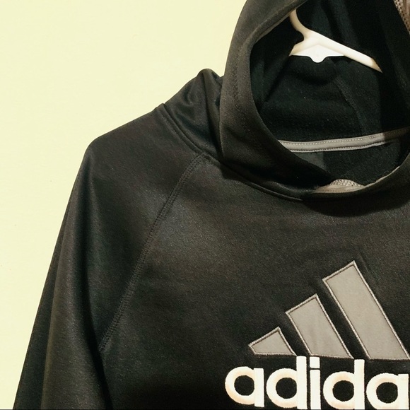 ADIDAS Tech' Fleece black Pullover Hoodie boy L - Picture 4 of 8